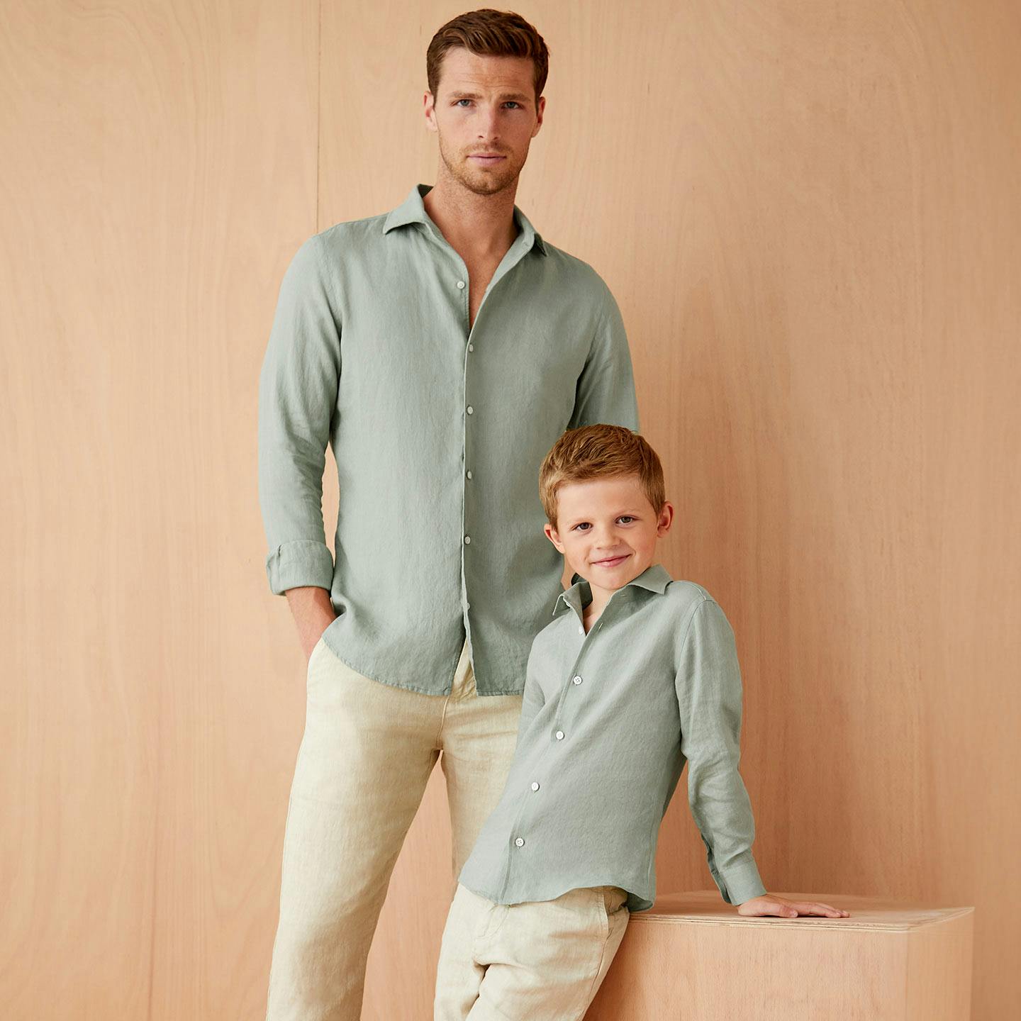 Luca Faloni Models Wearing Linen Shirt and Linen Trousers