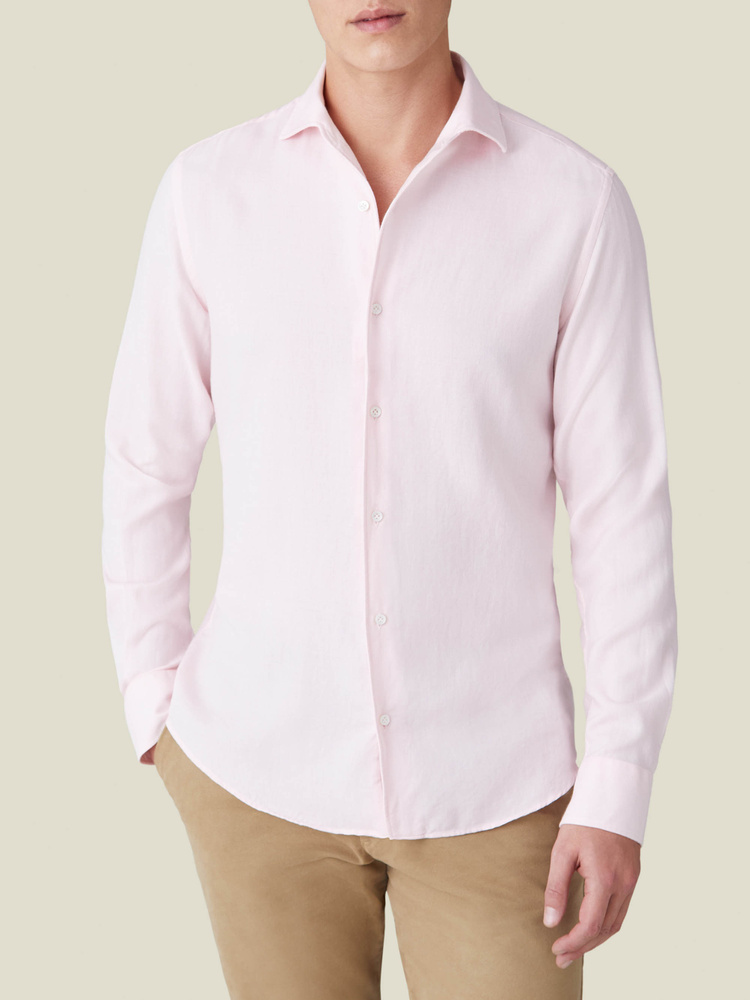 Light Pink Cashmere-Cotton Shirt | Luca Faloni